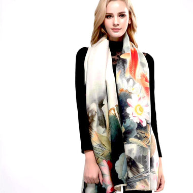 Winter Floral Scarf